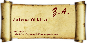 Zelena Attila névjegykártya