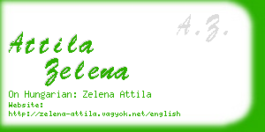 attila zelena business card